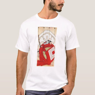 Camiseta Samurai vermelho japonês tradicional oriental