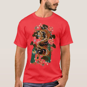 Camiseta Samurai Warri, Dragão Voador Chinês Japonês