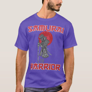 Camiseta Samurai Warrior Arte Asiática de Luta Contra a Cam
