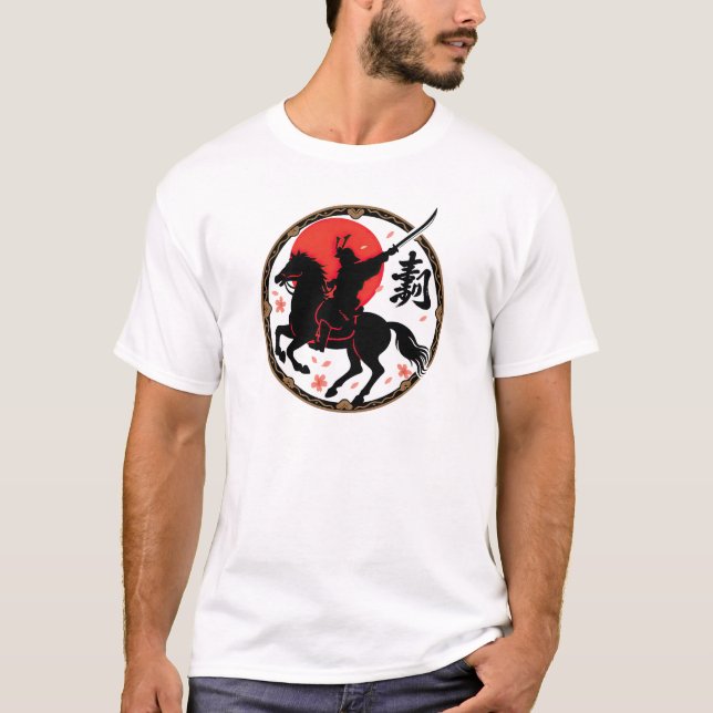 Camiseta Samurai Warrior Ascensão Sun (Frente)