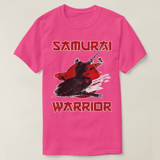 Camiseta Samurai Warrior Asiático Arte de Combate à Cópia d (Frente do Design)