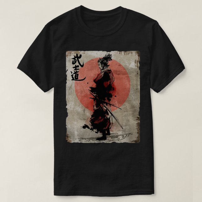 Camiseta Samurai Warrior Bushido (Frente do Design)