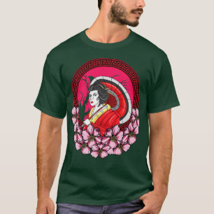 Camiseta Samurai Warrior Bushido Code Japonês Swordsgirl V