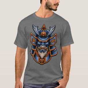 Camiseta Samurai Warrior Bushido Oni Máscara Cultura Japone