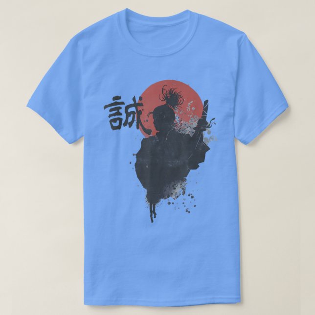 Camiseta Samurai Warrior Code Bushido Japonês Kanji MAKOTO (Frente do Design)