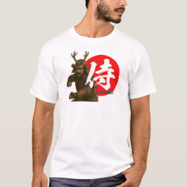 Camiseta Samurai Warrior com Ascensão Sun e Kanji