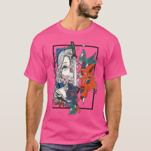 Camiseta Samurai Warrior Japonês Fo Mask Japan AnimGirl 