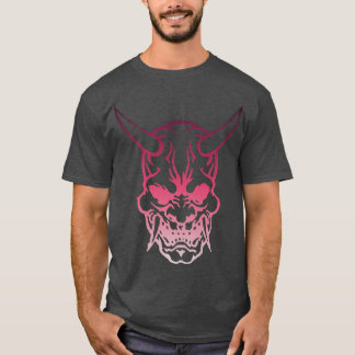 Camiseta Samurai Warrior Mask, Hannya Oni Mask Japan Anime