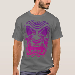 Camiseta Samurai Warrior Mask, Hannya Oni Mask Japan Anime 