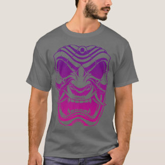 Camiseta Samurai Warrior Mask, Hannya Oni Mask Japan Anime