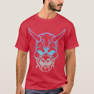 Camiseta Samurai Warrior Mask, Hannya Oni Mask Japan Anime 