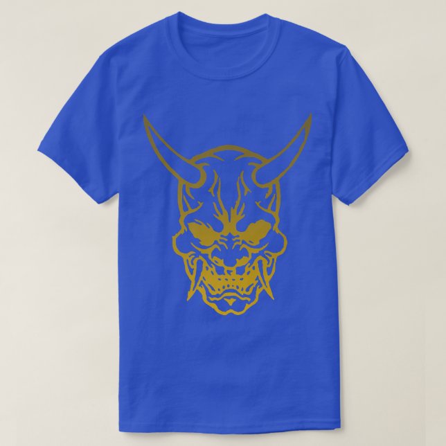 Camiseta Samurai Warrior Mask, Hannya Oni Mask Japan Anime  (Frente do Design)