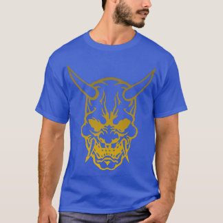 Camiseta Samurai Warrior Mask, Hannya Oni Mask Japan Anime