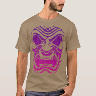 Camiseta Samurai Warrior Mask, Hannya Oni Mask Japan Anime1