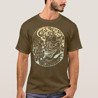 Camiseta Samurai Warrior Mask, Hannya Oni Mask Japan Anime1