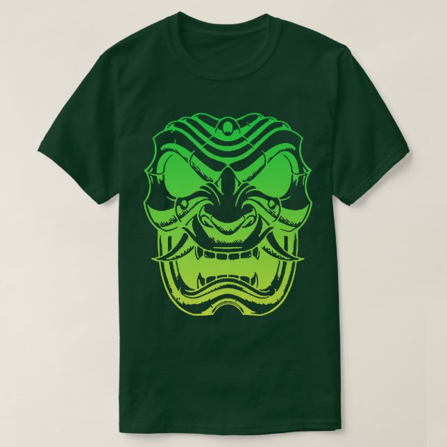 Camiseta Samurai Warrior Mask, Hannya Oni Mask Japan Anime1 (Frente do Design)