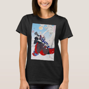 Camiseta Samurai Warrior Segurando uma Katana, Yoshitoshi