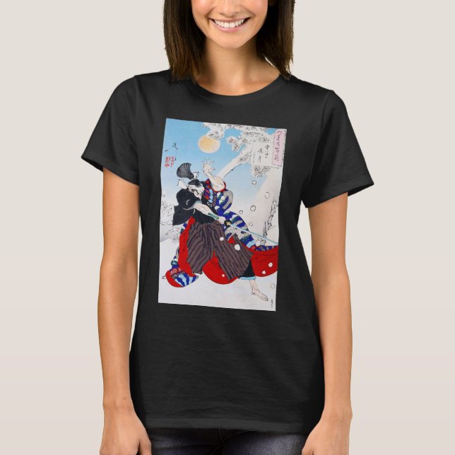 Camiseta Samurai Warrior Segurando uma Katana, Yoshitoshi (Frente)