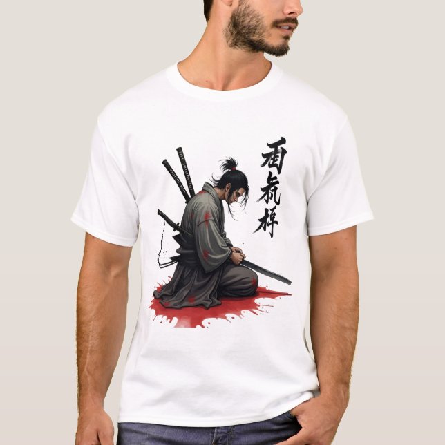 Camiseta Samurai Warrior Seppuku - Epic Ronin Bushido Honra (Frente)