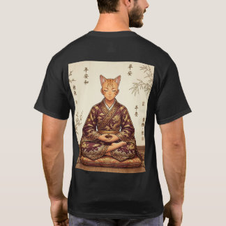 Camiseta Samurai & Zen Orange Cat - Double sided T-Shirt