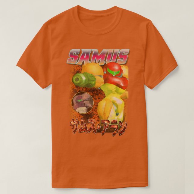 Camiseta Samus Melee Vintage Bootleg Rapper (Frente do Design)
