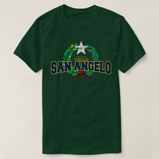 Camiseta San Angelo Texas EUA (Frente do Design)