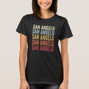 Camiseta San Angelo Texas San Angelo TX Texto Retroativo