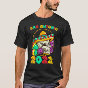 Camiseta San Antonio Texas 2022 Souvenir Fiesta Art Mexican
