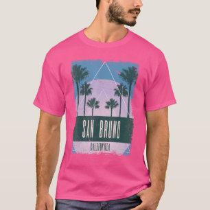 Camiseta San Bruno California CA Vintage Vaporwave Retro 80