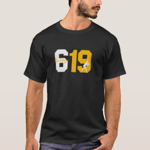 Camiseta San Diego 619 Antigo Jogador de Beisebol Silhueta