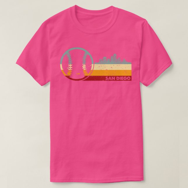 Camiseta San Diego Baseball Retro (Frente do Design)