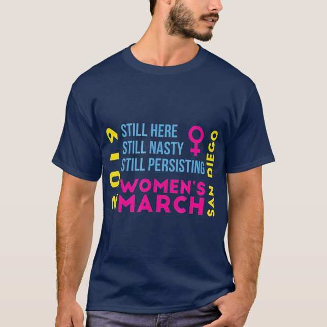 Camiseta San Diego CA Womens março de 2019 (Frente)