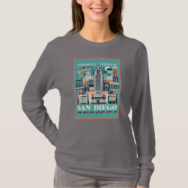 Camiseta San Diego California Art Deco