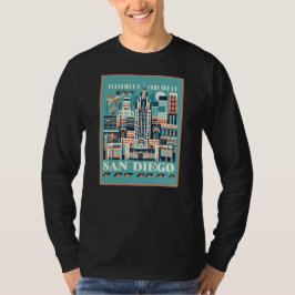 Camiseta San Diego California Art Deco