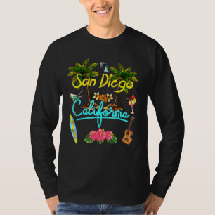 Camiseta San Diego California Beach Summer Palm Sun Set Pal