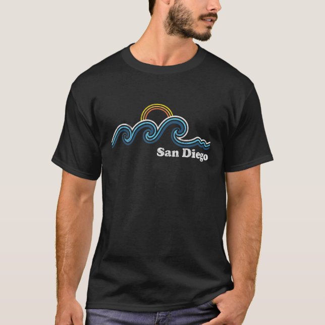 Camiseta San Diego California CA Sufing Sunset Beach  (Frente)