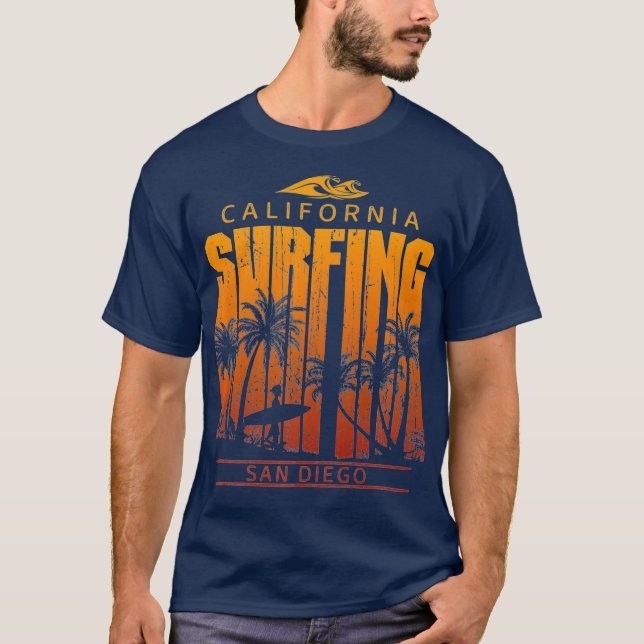 Camiseta San Diego California Surf Fans Premium (Frente)