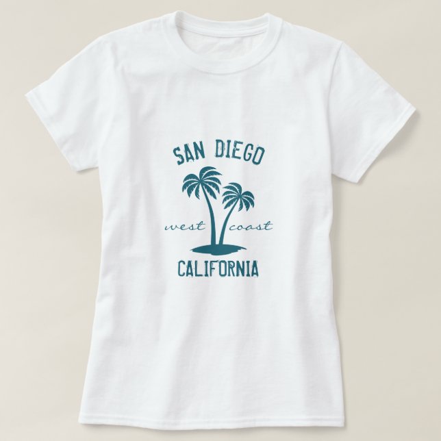 Camiseta San Diego California West Coast T-Shirt (Frente do Design)