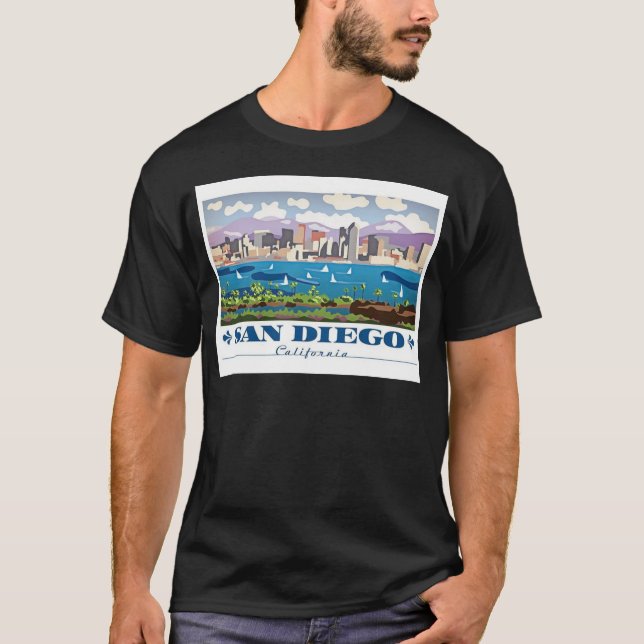 Camiseta San Diego Skyline (Frente)