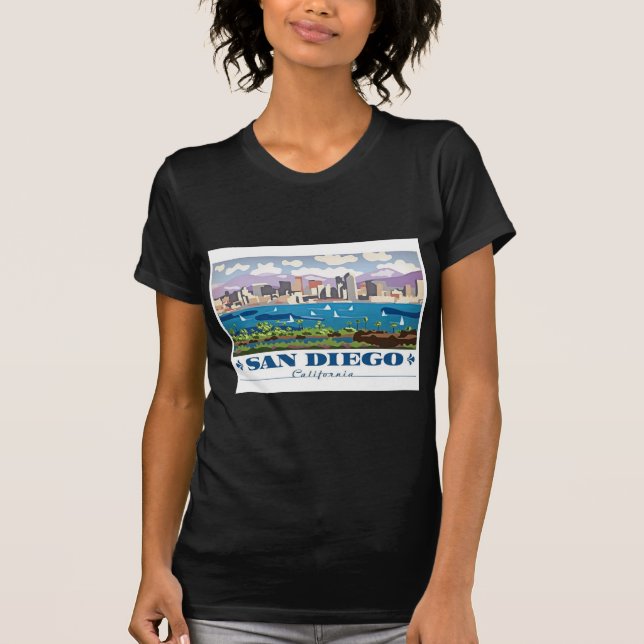 Camiseta San Diego Skyline (Frente)
