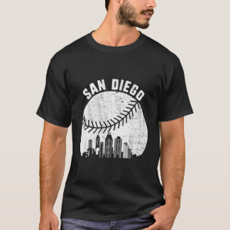 Camiseta San Diego Skyline Baseball Fan San Diego Baseball