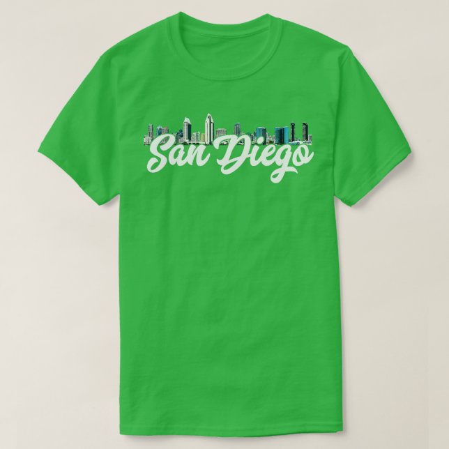 Camiseta San Diego Skyline California Beach SD La Jolla Oce (Frente do Design)