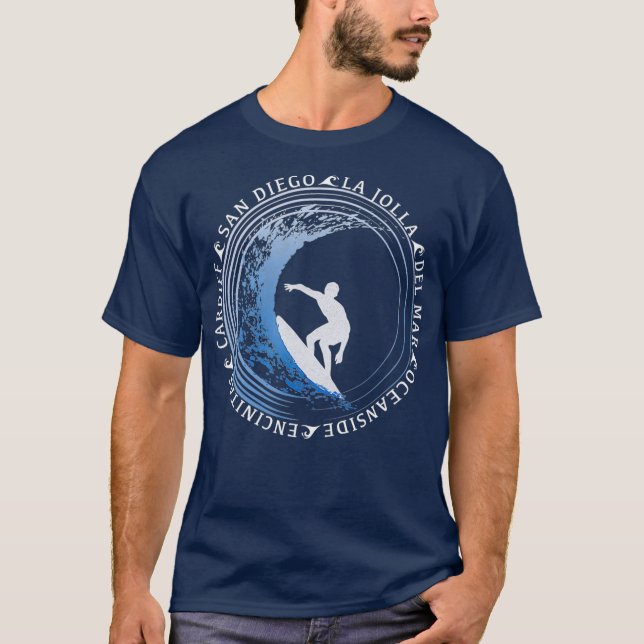 Camiseta San Diego    SurfSan Diego Beach Gift (Frente)