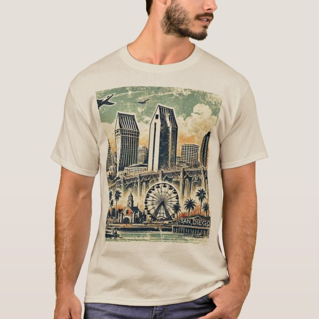 Camiseta San Diego - Viagem do Grunge em dificuldades (Frente)