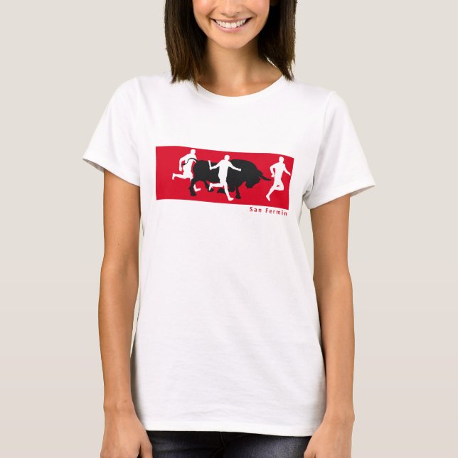 Camiseta San Fermin, Pamplona: funcionando com os touros, (Frente)