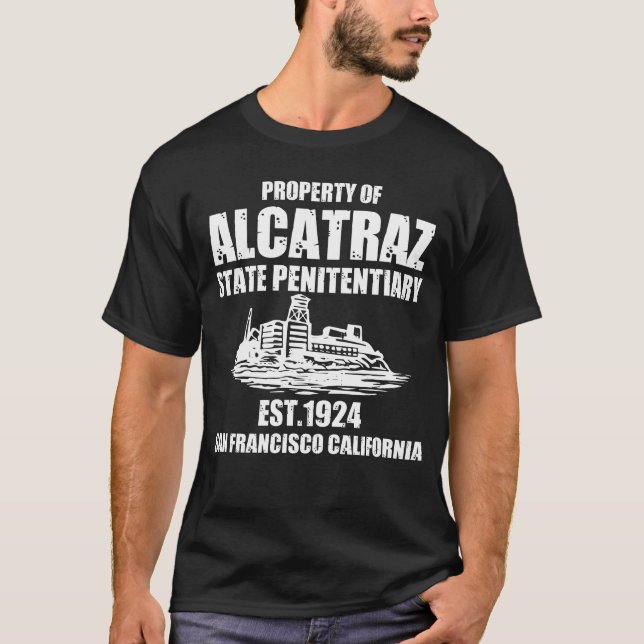 Camiseta San Francisco Alcatraz, propriedade da Califórnia (Frente)