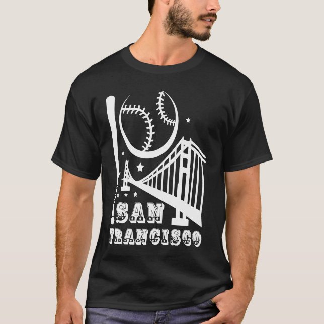 Camiseta San Francisco Baseball   Patriotic Baseball (Frente)