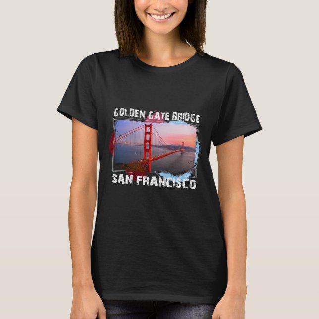 Camiseta San Francisco Bay Golden Gate Bridge, great gift (Frente)