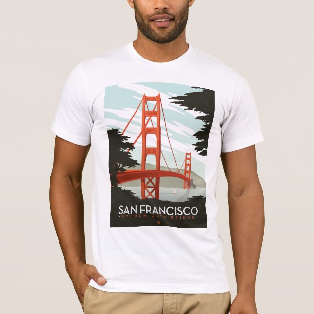 Camiseta San Francisco, CA - Ponte Ouro Gate (Frente)