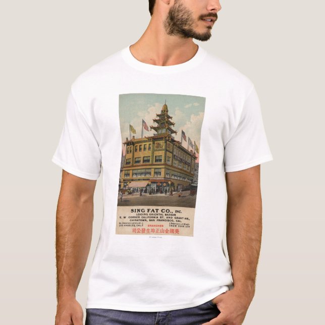 Camiseta San Francisco, CAChinatown AdSing Co. gordo (Frente)
